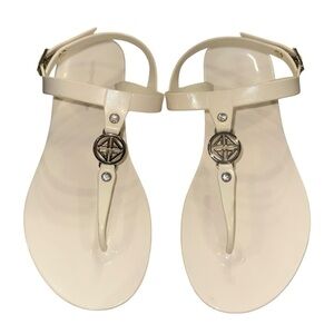 Antonio Melani Thong Jelly Sandals – Size 9 – Ivory Jellycore Chic